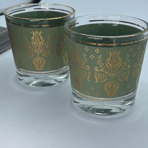 1950’s Jeannette Glass Co. Laurel & Lyre 1950’s cocktail glasses